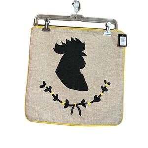 NWT! Creative Co-op 100% cotton Rooster pillow case